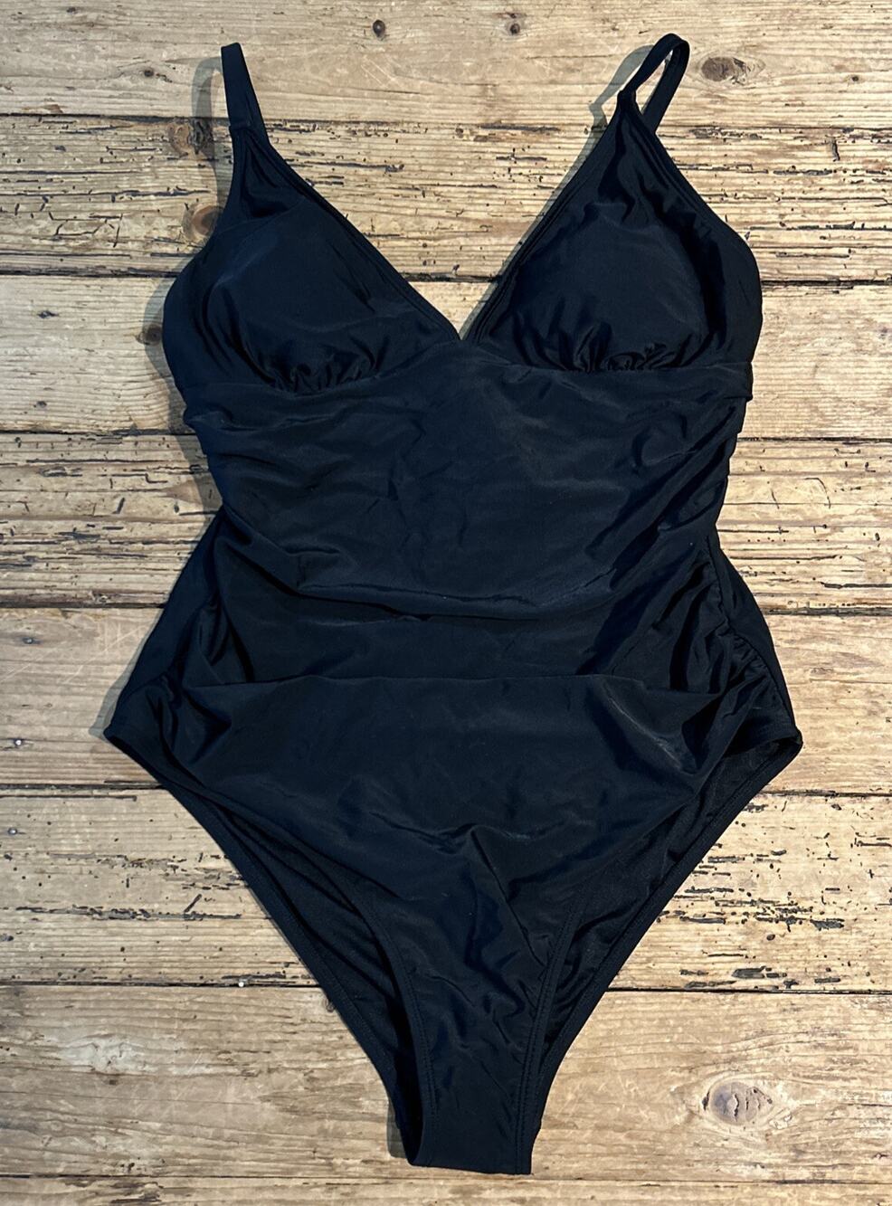 Cupshe Women’s Size L Black One Piece Swim Suit NWT